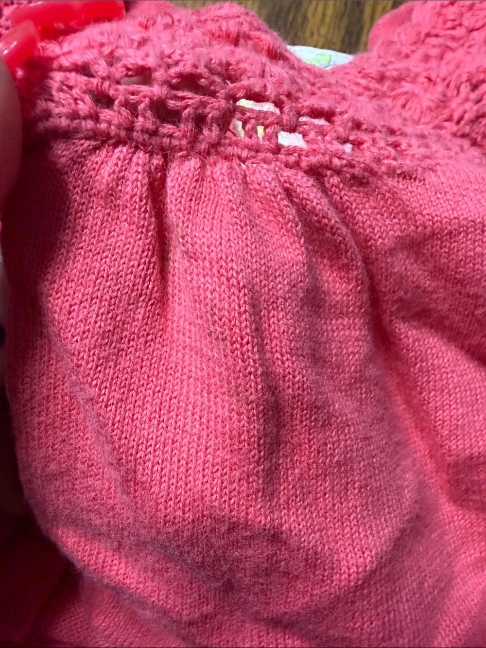 OshKosh B'gosh Pink and Coral Floral Knit Dress Top